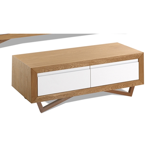 שולחן לסלון צבעי עץ בשילוב לבן דגם מטרו LEONARDO
