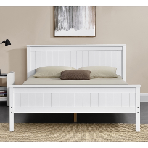 מיטה זוגית 140x190 מעץ מלא משולב בעיצוב קלאסי