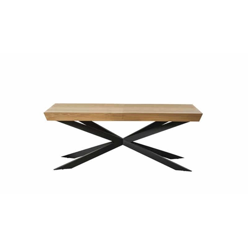 שולחן פינת אוכל מפואר עם רגלי ברזל בצבע שחור