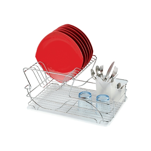 מייבש כלים 2 קומות מעוצב כולל מגש לניקוז המים