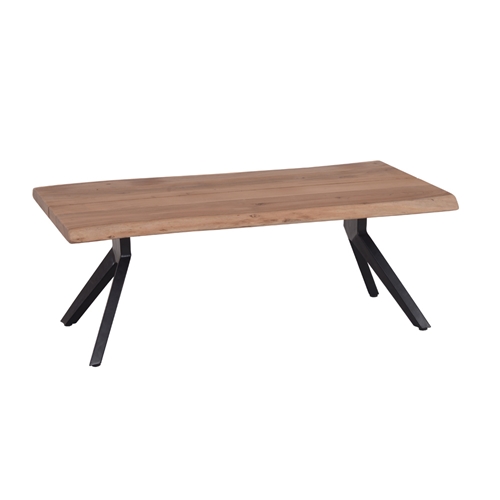 שולחן סלון מעץ מלא משולב ברזל HOME DECOR דגם סיאטל