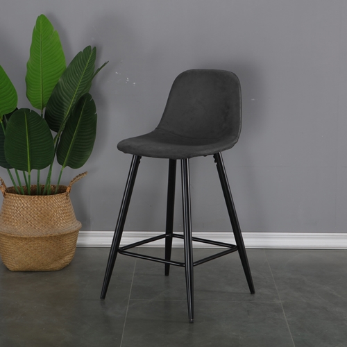 זוג כיסאות בר מרופדים עם רגלי ברזל HOME DECOR