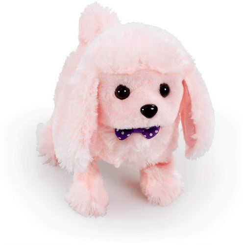 בובת כלבלב מרחרחת, הולכת ומכשכשת בזנב - פודל