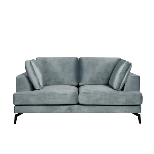 ספה דו מושבית מרופדת בד קטיפתי HOME DECOR