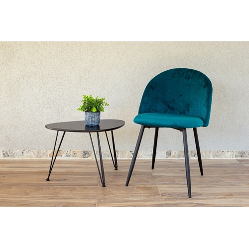 סט 4 כיסאות מרופדים קטיפה לפינת אוכל דגם ברצלונה