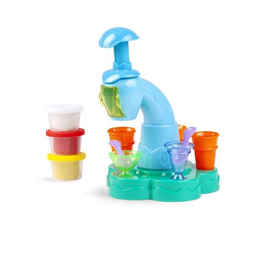 ערכת בצק למשחקי יצירה ודמיון - מכונת גלידה עם מגוון אביזרים