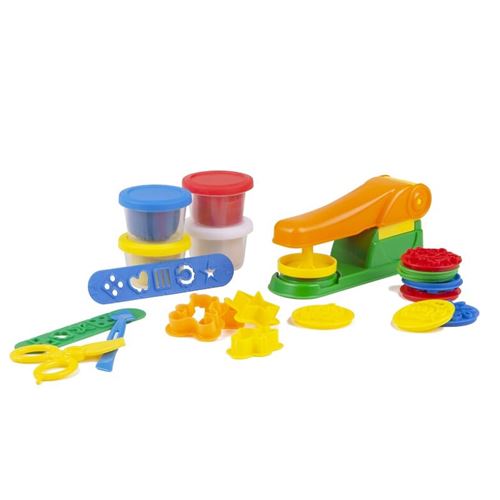 ערכה עם מכונה ליצירה בבצק + מגוון תבניות ואביזרים