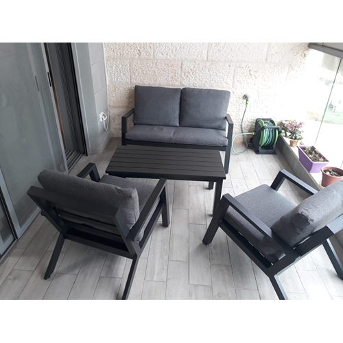 סלון אלומיניום זוגי דגם BIZA למרפסת H.KLEIN