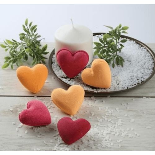 ערכת יצירה להכנת פצצות אמבטיה יפות ומפנקות בצורת לבבות!