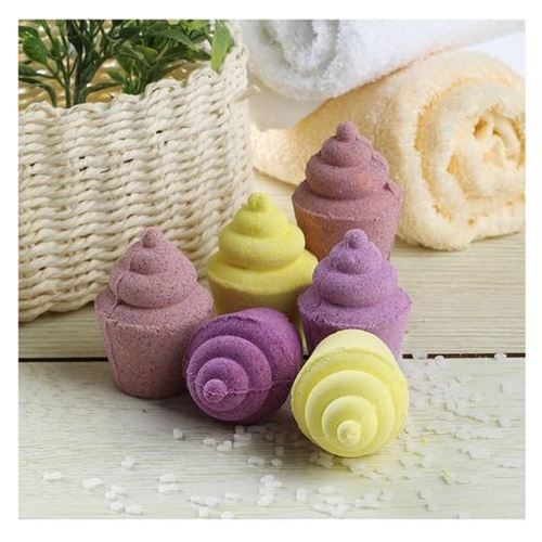 ערכת יצירה DIY להכנת פצצות אמבטיה בצורת קאפקייקס יפות ומפ...