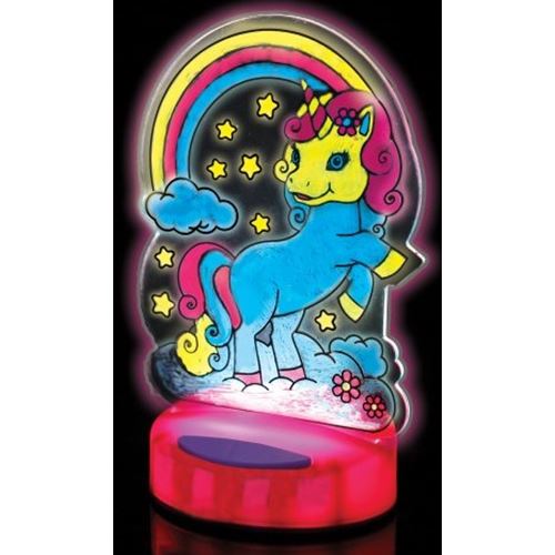 ערכת יצירה לילדים - מנורת LED חד קרן לצביעה רב פעמית