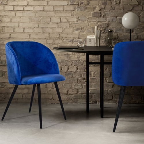 כיסא מרופד קטיפה לפינת אוכל דגם ניו יורק