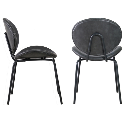 זוג כסאות לפינת אוכל עם רגלי מתכת HOME DECOR