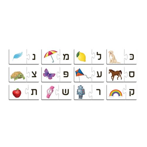 משחק שילובים מגנטיים לילדים- אות פותחת כ'-ת', גילאי 3-7 מ...