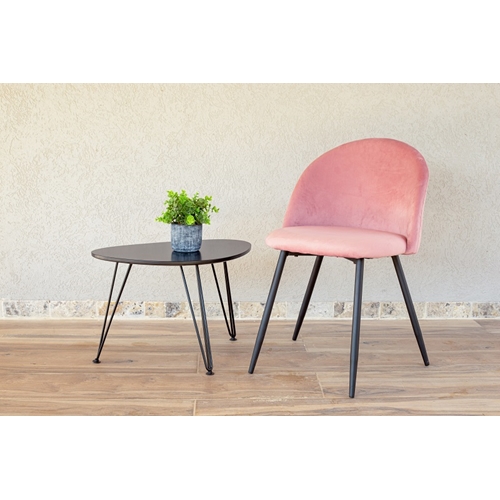 כיסא מרופד קטיפה לפינת אוכל דגם ברצלונה