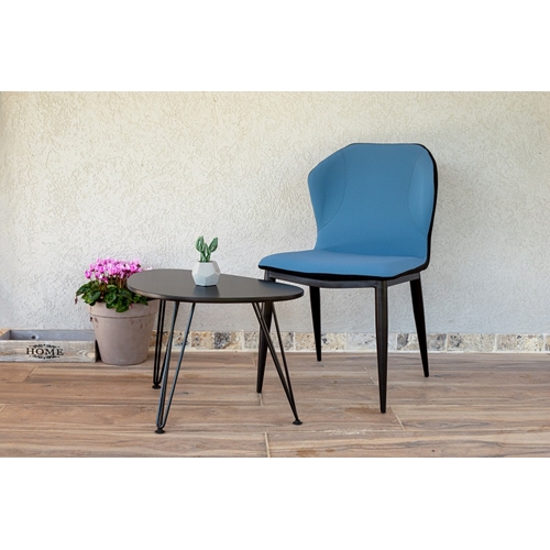 כיסא מרופד דמוי עור לפינת אוכל דגם נאפולי