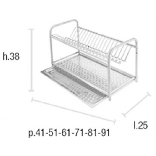 מתקן לייבוש כלים רוחב 61 ס"מ מנירוסטה תוצרת איטליה