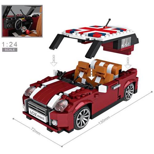 משחק הרכבה ובניה 492 מיני אבנים - מכונית מיני קופר