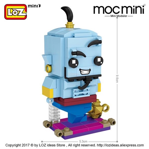 משחק הרכבה איכותי עם מיני אבני בנייה-ג'יני מאלאדין