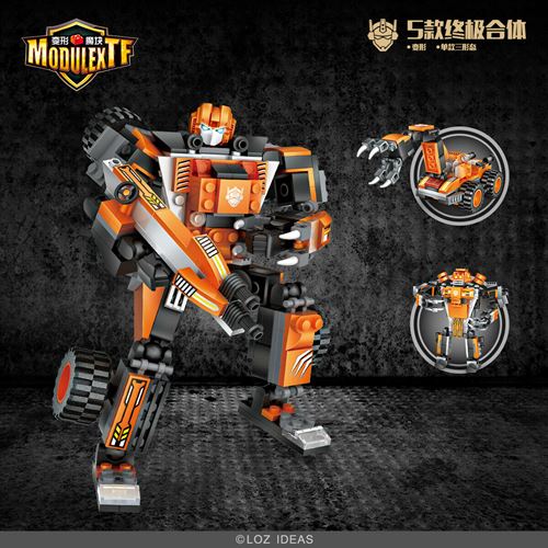 משחק הרכבה ובניה עם 221 מיני אבנים - רובוט טריק