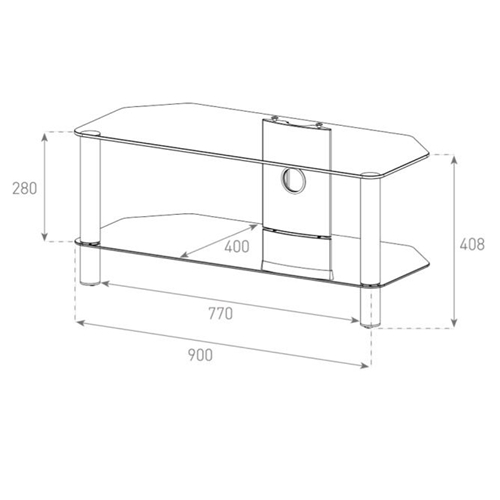 שולחן לסטריאו ומסכים עד 55" SONOROUS
