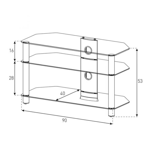 שולחן לסטריאו ולמסך עד 55" SONOROUS