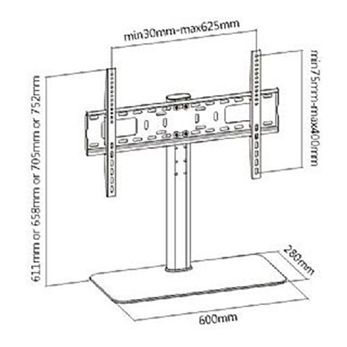 מעמד שולחני למסך עד 55" CT STAND