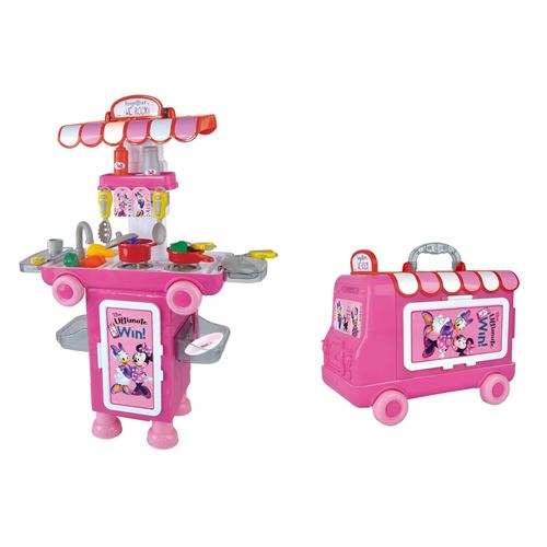 ערכת מטבח ניידת לילדים מאוחסנת בטרולי עם גלגלים + 18 אביז...