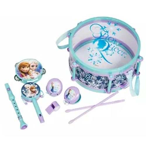 ערכת כלי נגינה לילדים 6 כלים בתוך תוף - פרוזן