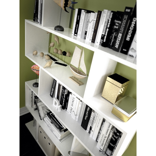 יחידת מדפים כוורת לבן מבריק תוצרת ספרד HOME DECOR