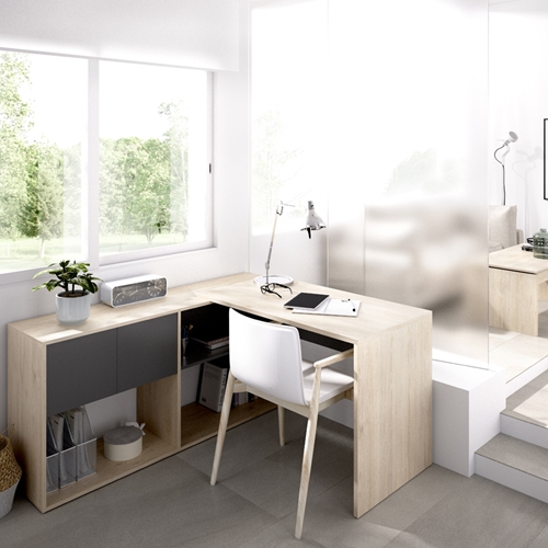 עמדת עבודה מודולארית עם שולחן כתיבה HOME DECOR