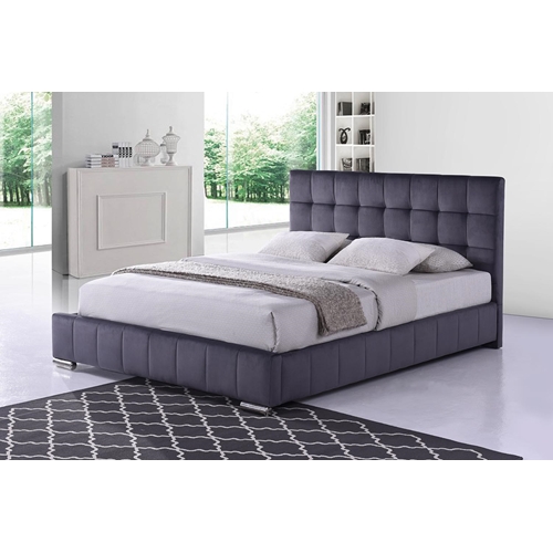 מיטה זוגית 180x200 KING SIZE מרופדת בד קטיפתי