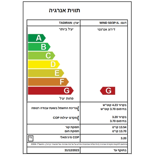 מזגן מיני מרכזי WIND-50IL 3P תדיראן TADIRAN