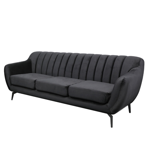 ספה תלת מושבית עם בד קטיפה פורטו HOME DECOR