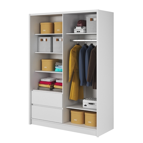 ארון בגדים 150 ס"מ משולב הזזה ופתיחה HOME DECOR