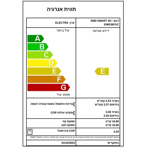 מזגן מיני מרכזי ELECTRA EMD-40 1PH SMART 37,000BTU