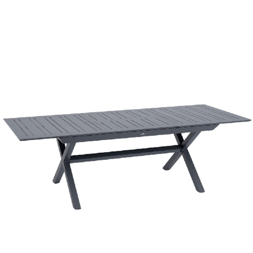 שולחן מאלומיניום אמסטרדם אפור מתארך ל 2.43 מטר