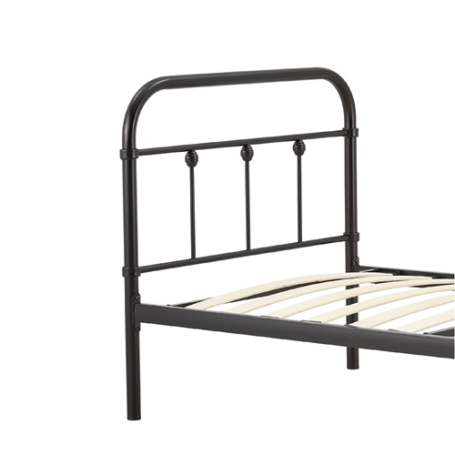 מיטת יחיד מברזל 90x190 בגוון שחור דגם אפיק 90