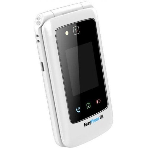 טלפון לחצנים גדולים במיוחד מסך מגע EasyPhone לבן