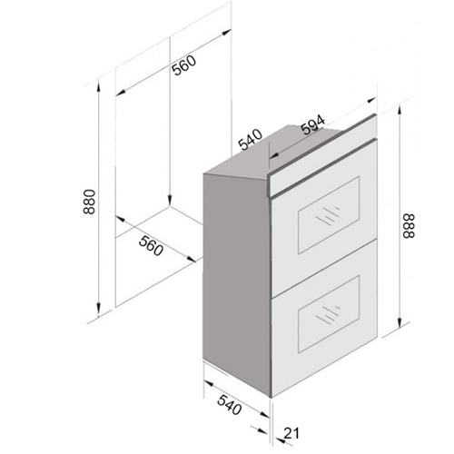 תנור בנוי דו תאי SOL EXCLUSIVE הלכתי