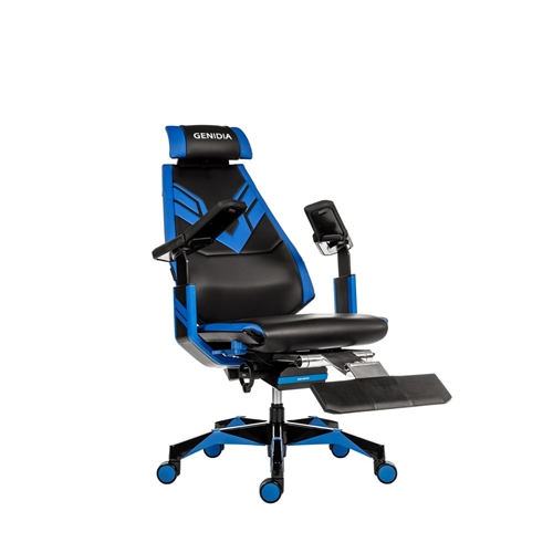 כיסא גיימינג GENIDIA Luxury עור עם משענת רגליים