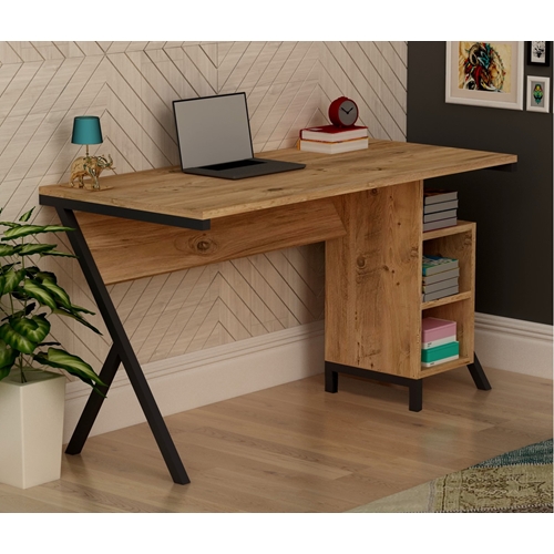 שולחן כתיבה ועבודה עם מדפי צד דגם ליאם Tudo Design