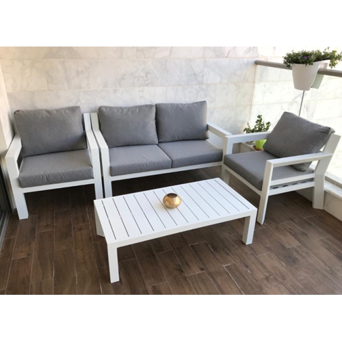 סט ישיבה מאלומיניום ספה זוגית+2 כורסאות DENVER