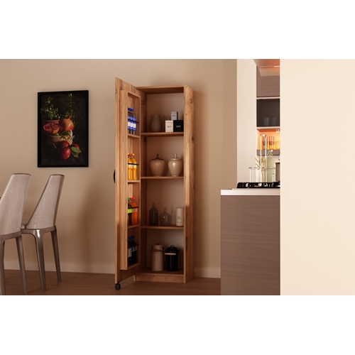 ארונית שירות בעלת 4 מדפים ו-4 מדפים בדלת - קולאמר