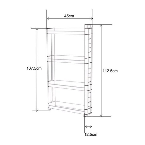 עגלת אחסון צרה על גלגלים מבית H.KLEIN