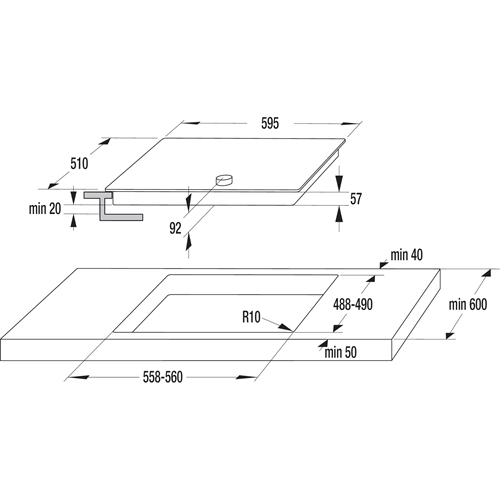 כיריים אינדוקציה גורניה Gorenje HY-IK640CLB שחור