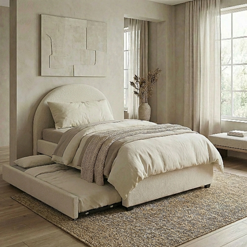 מיטה רחבה 120×190 דגם פטיו קרם HOME DECOR