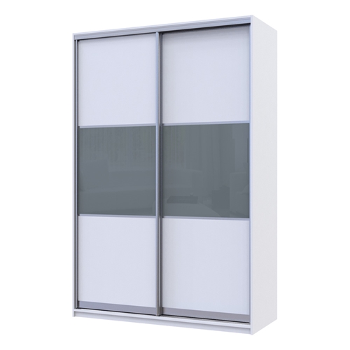 ארון הזזה 150 ס"מ דגם אלמוג + דלתות משולבות זכוכית