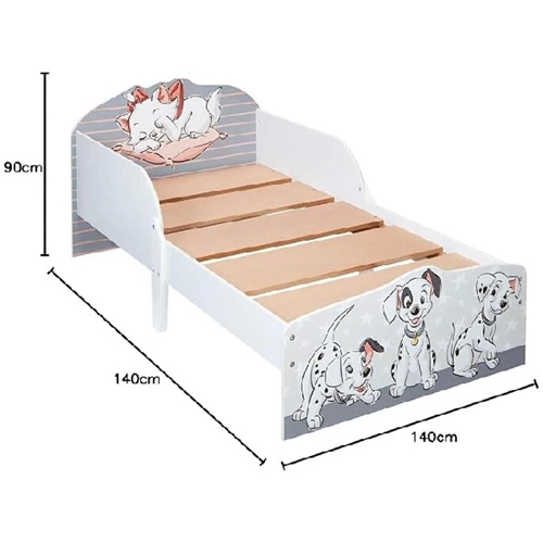 מיטת ילדים מעץ דגם כלבים כולל 2 מגירות אחסון