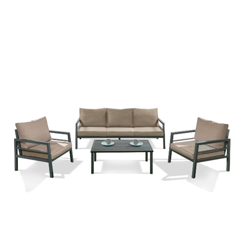 מערכת ישיבה לגינה פריז אפור פחם AUSTRALIA GARDEN